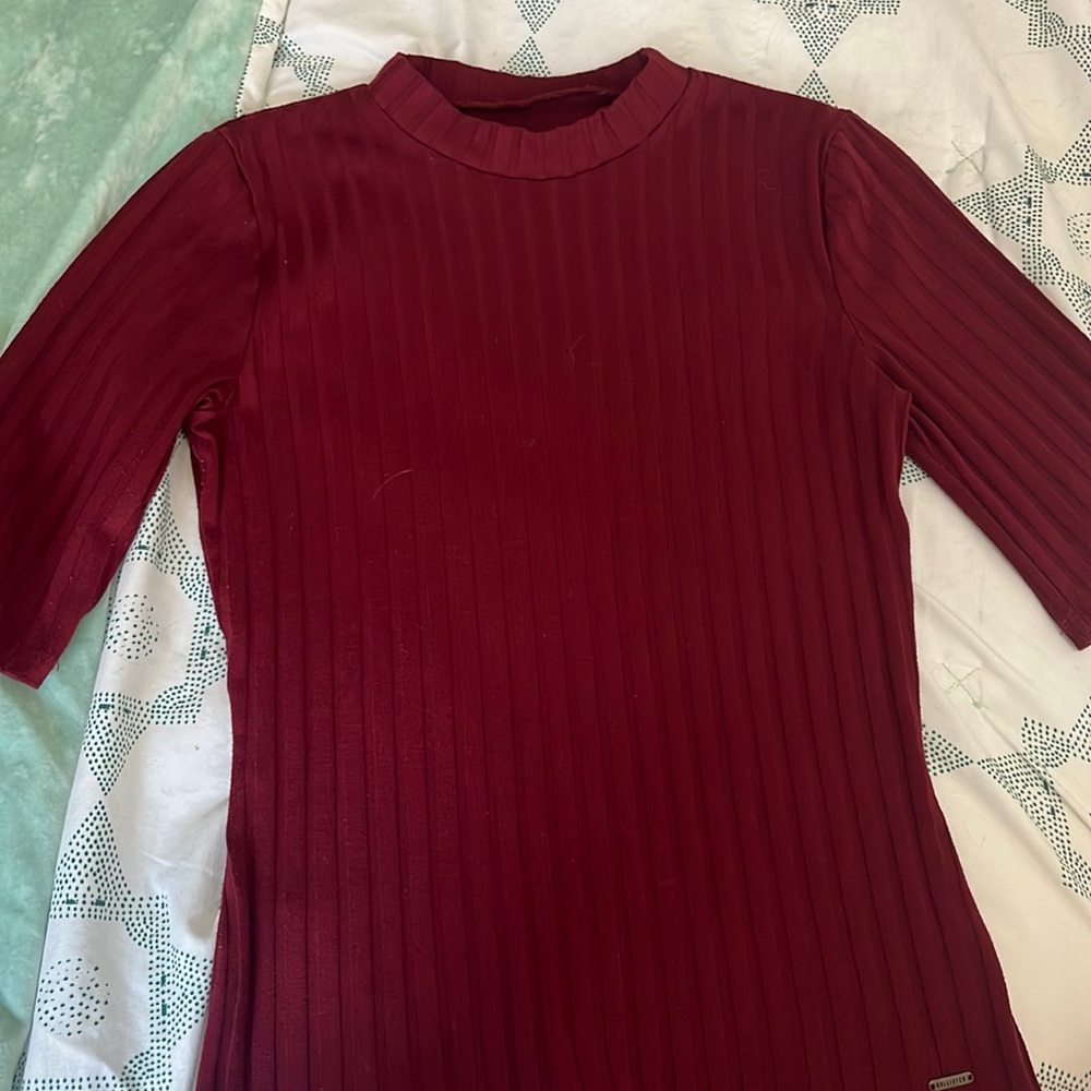 high neck hollister ribbed top